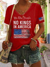 🔥Buy 3 Get 15% Off🔥Women's No King in America Printed Casual T-shirt