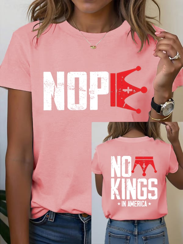 🔥Buy 3 Get 15% Off Women's  No Kings In America T-Shirt