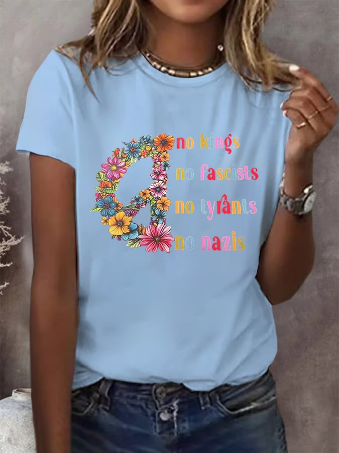 Women's Fashion Casual FDT Reject King Tiger Print  T-shirt