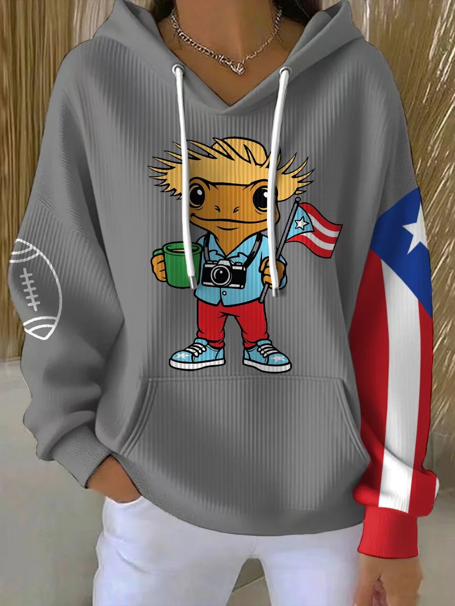 Women's Puerto Rico Print Casual Sweatshirt