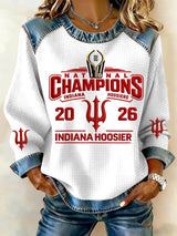 Women's Rugby Print Sweatshirt