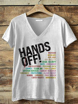 🔥Buy 3 Get 15% Off🔥Women's Casual Hands Off Printed T-Shirt