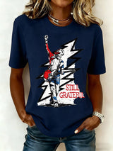 🔥Buy 3 Get 15% Off Women's Still Grateful Print Round Neck T-shirt