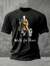 Men's Retro Walk For Peace  Art Print Shirt