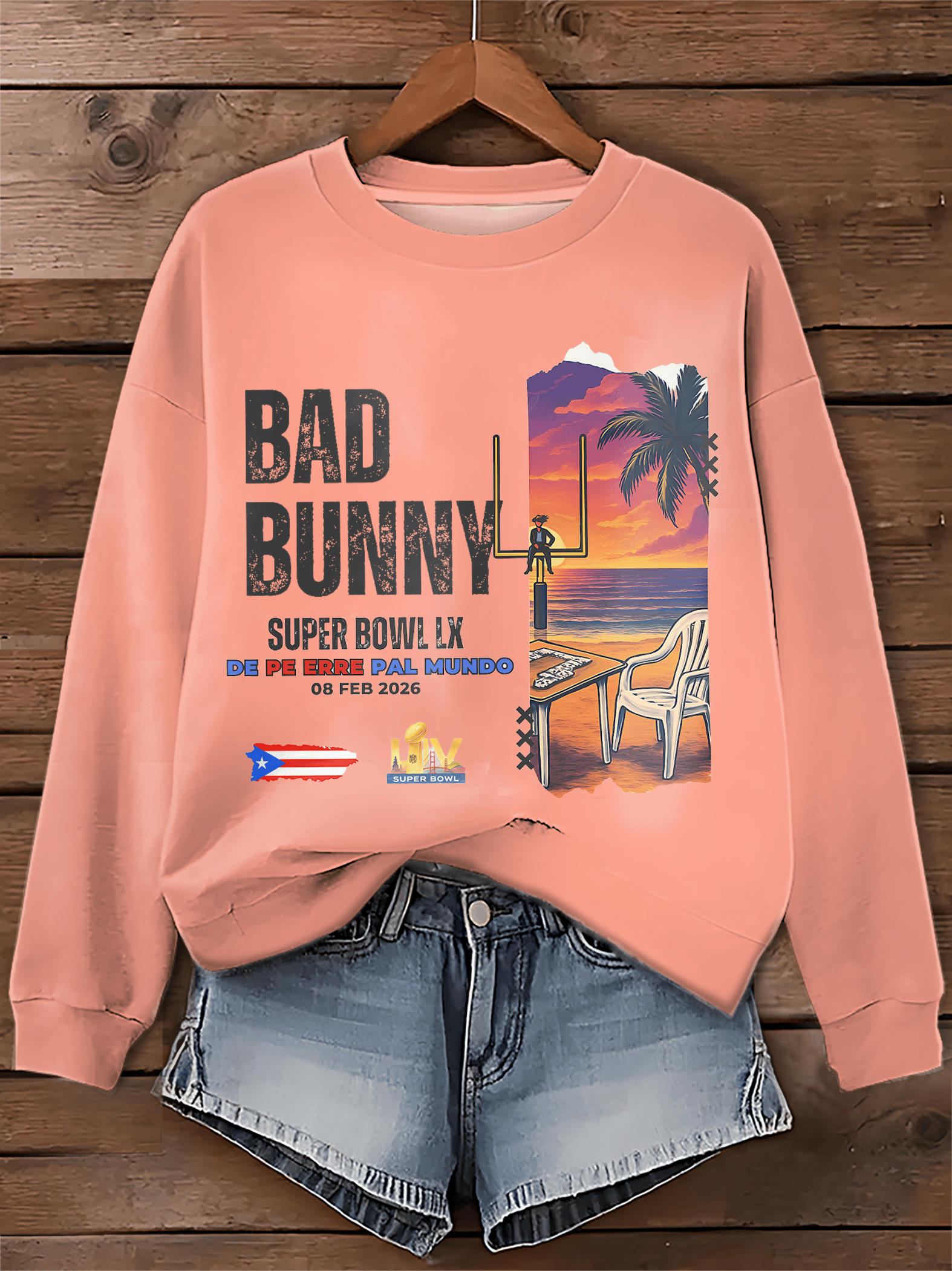 Puerto RIco Benito Bowl Printed Sweatshirt