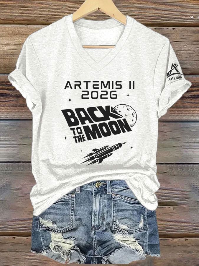 Women's Artemis II Print Casual T-Shirt
