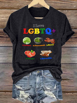 Women's  LGBTQ+ Pride Graphic Tee for Food Lovers