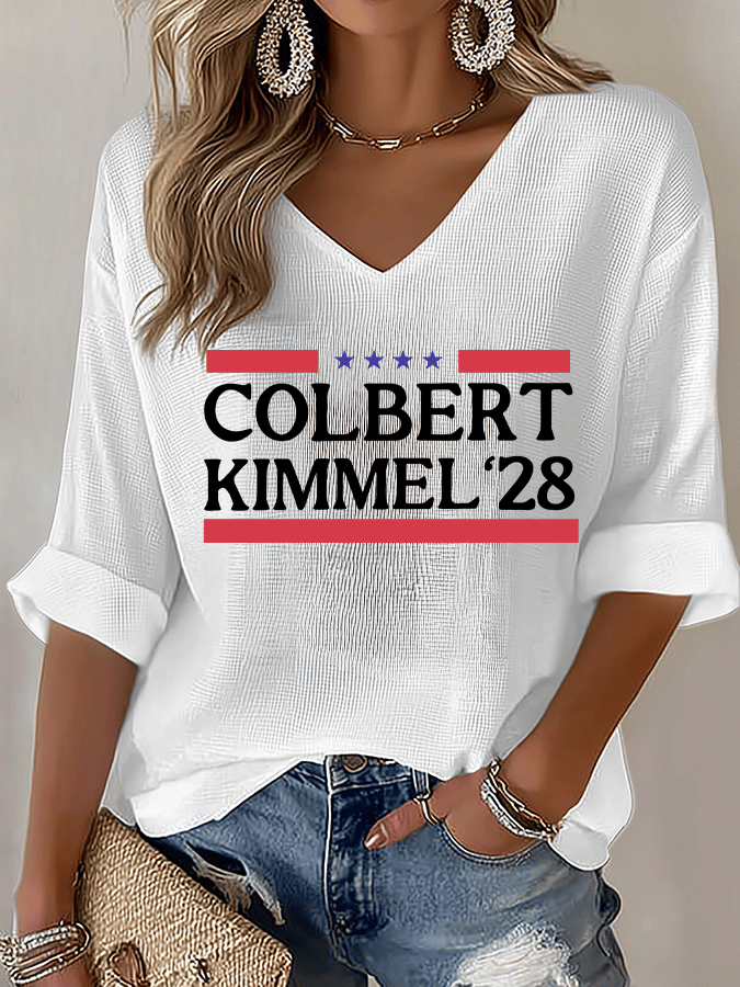 Women's Talk Show Colbert Kimme Legend 2028 T-shirt