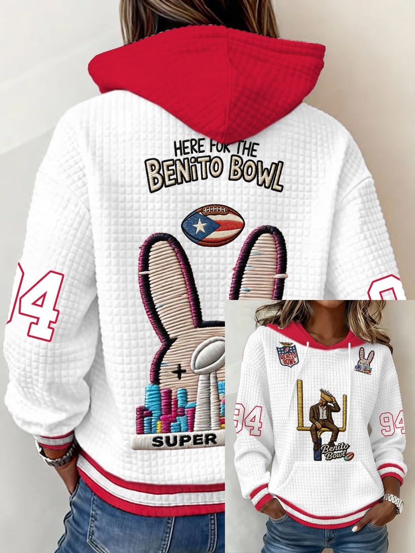 Women's Puerto Rico Print Print Hoodie