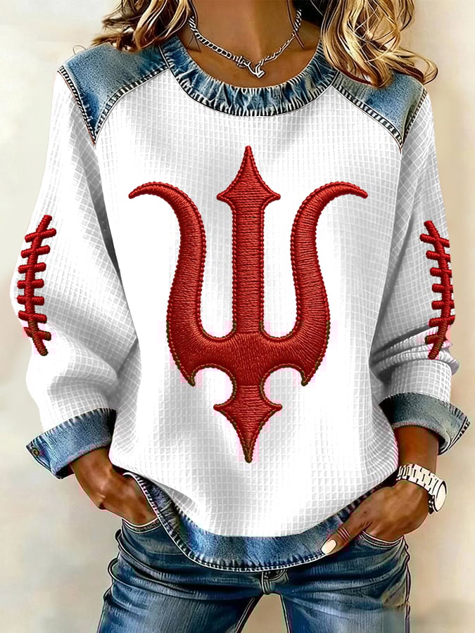 Women's Football Printed Sweatshirt