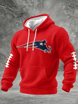 Men's Rugby Print Hooded Sweatshirt