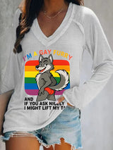 Women's  I'm a gay furry Funny LGBTQ Pride Month Shirt