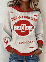 Women's Football Print Casual Sweatshirt