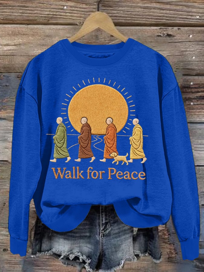 Walking for Peace Art Print Sweatshirt