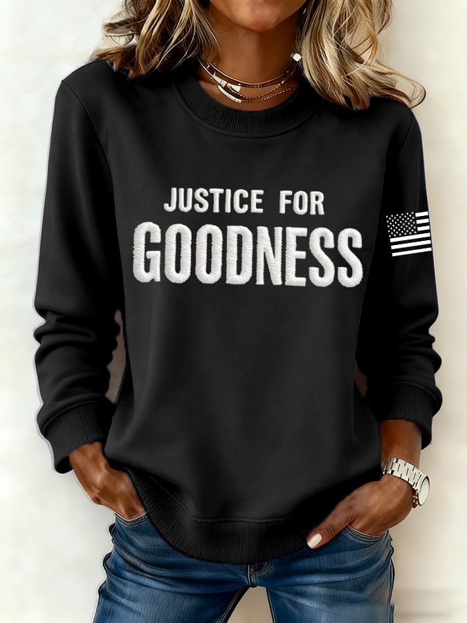 Women's JUSTICE FOR GOODNESS Printed Hoodies