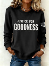 Women's JUSTICE FOR GOODNESS Printed Hoodies