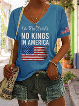 🔥Buy 3 Get 15% Off🔥Women's No King in America Printed Casual T-shirt