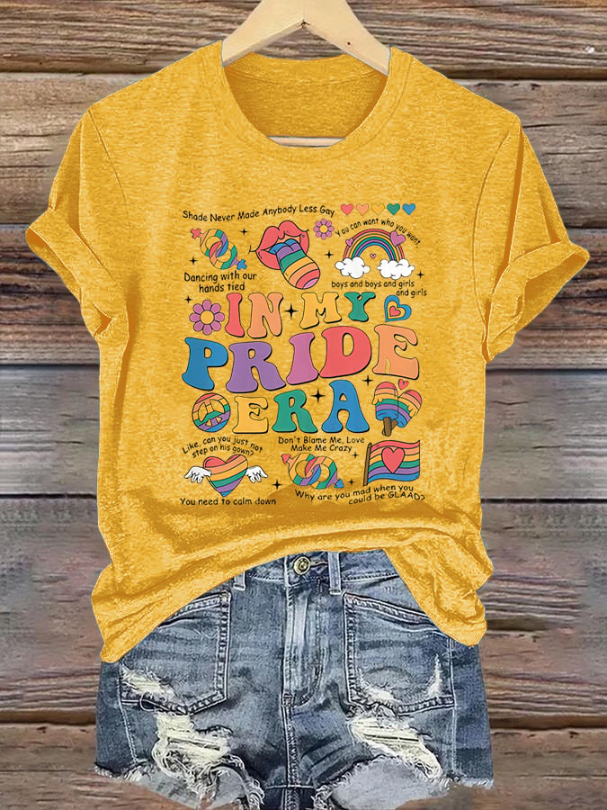 Women's  In My Pride Era, Pride Month Print T-Shirt