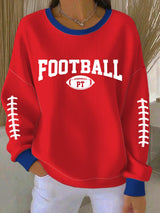 Women's Football Print Sweatshirt
