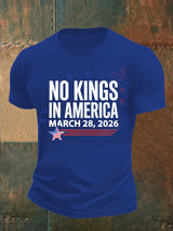 🔥Buy 3 Get 15% Off Men's   NO KINGS IN AMERICA  Print  T-Shirt