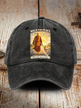 Retro Walk For Peace Monks With Aloka The Peace Dog Walk For Peace Walk Softly. Spread Peace Print Baseball Cap