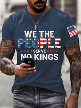 🔥Buy 3 Get 15% Off🔥Men's We The People Serve No Kings Print Casual T-Shirt