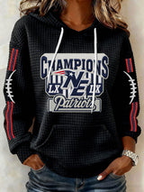 Women’s Football Graphic Waffle Knit Hoodie