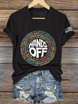 🔥Buy 3 Get 15% Off🔥Women's FDT “Hands Off ” Print Casual T-Shirt