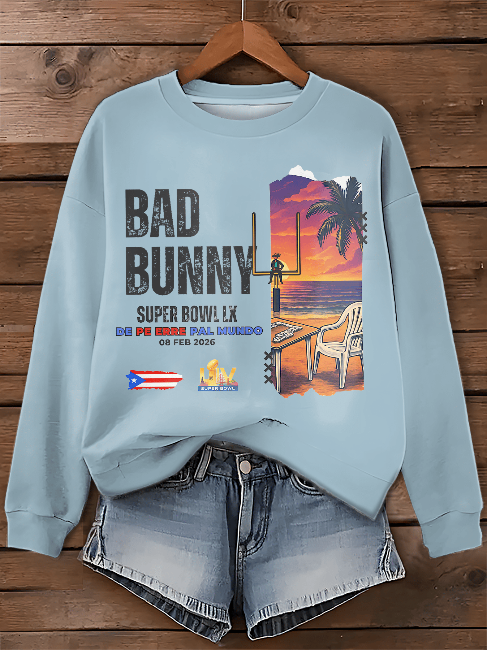 Puerto RIco Benito Bowl Printed Sweatshirt