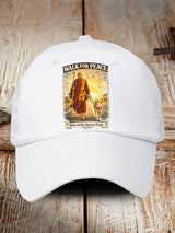 Retro Walk For Peace Monks With Aloka The Peace Dog Walk For Peace Walk Softly. Spread Peace Print Baseball Cap