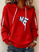 Women’s Football Graphic Waffle Knit Hoodie