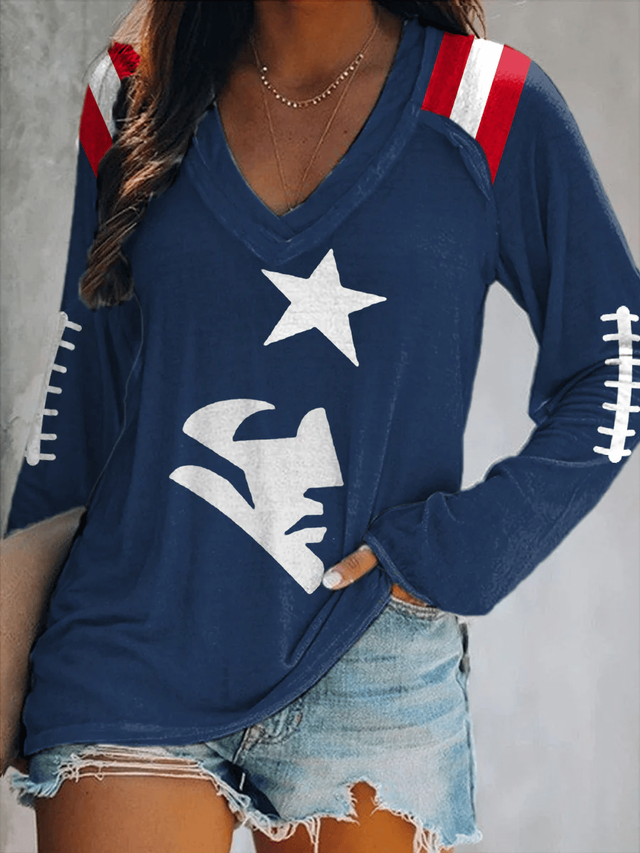 Women's Football Printed Top