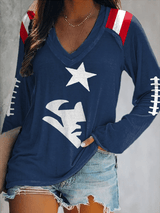 Women's Football Printed Top