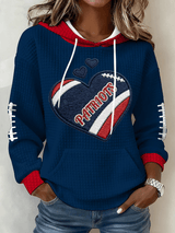 Women's Football Print Sweatshirt