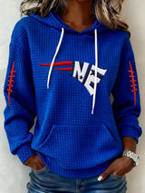 Women’s Football Graphic Waffle Knit Hoodie