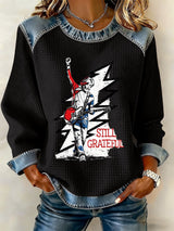 🔥Buy 3 Get 15% Off Women's Retro Print Long-Sleeve Sweatshirt