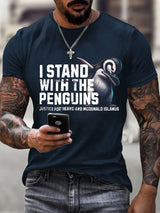 🔥Buy 3 Get 15% Off🔥Men's I Stand With The Penguins Printing T Shirt