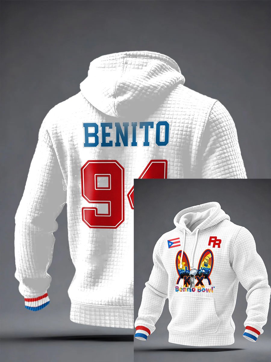 Men's  Puerto Rico Print Hoodie
