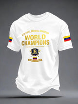 Men's Venezuelan Baseball Champions Print Casual T-shirt