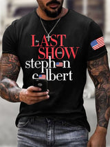 Men's Retro Last Last Show Print T-Shirt