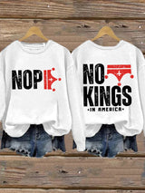 🔥Buy 3 Get 15% Off Retro No Kings In America Print Sweatshirt