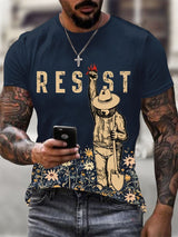 Men's Resist Bear Printed Casual T-shirt