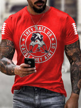 Men's Football Print Casual T-Shirt