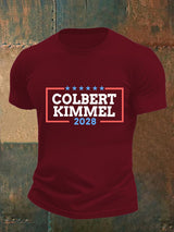 Men's Talk Show Colbert Kimme 2028 Print T-Shirt