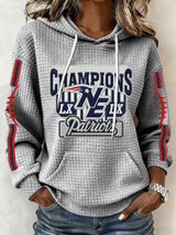 Women’s Football Graphic Waffle Knit Hoodie