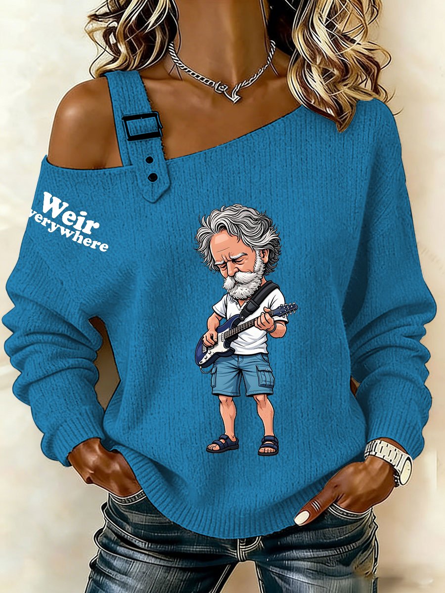 🔥Buy 3 Get 15% Off Women's  RIP Bob Weir Weir Everywhere Print Sweatshirt