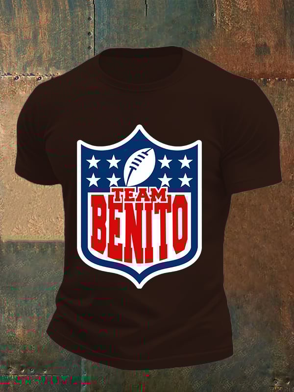 Men's  Team Benito Puerto Rico Print Casual Tee
