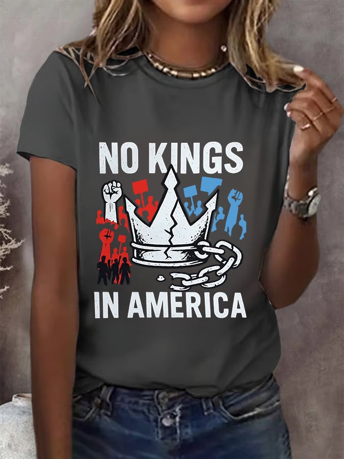 We Serve For The Country Not For The King Print  T-Shirt