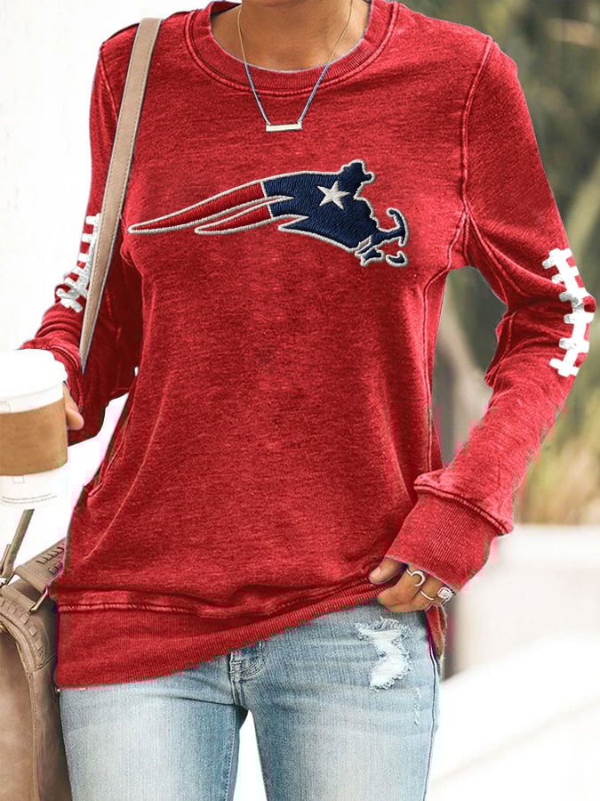 Women's Football Print Sweatshirt