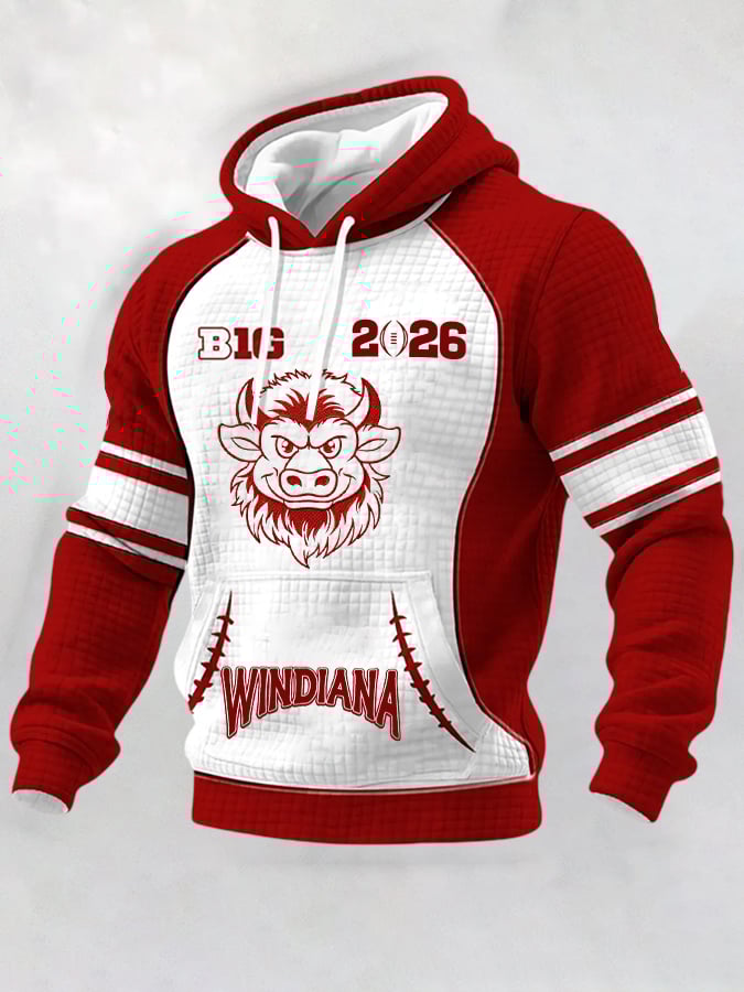 Men's Football Printed Casual Hoodie